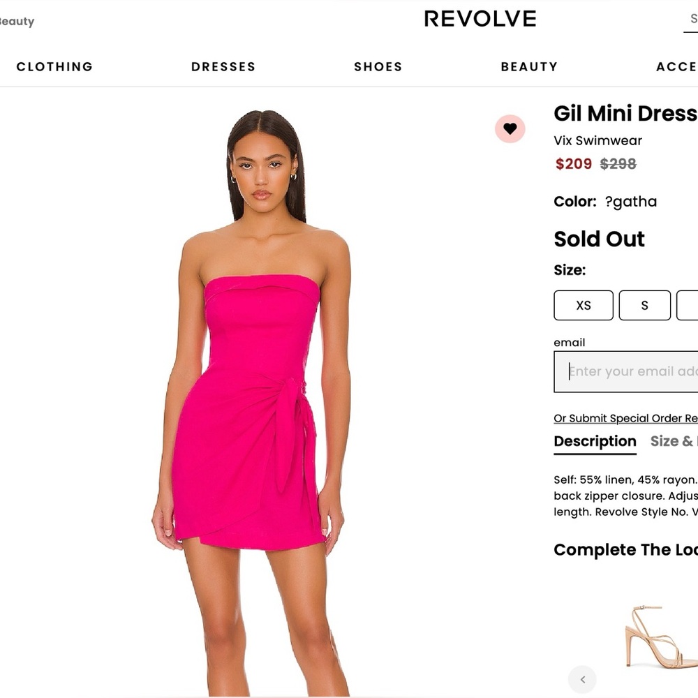 Dress from Revolve, ViX Paula Hermanny pink mini dress
